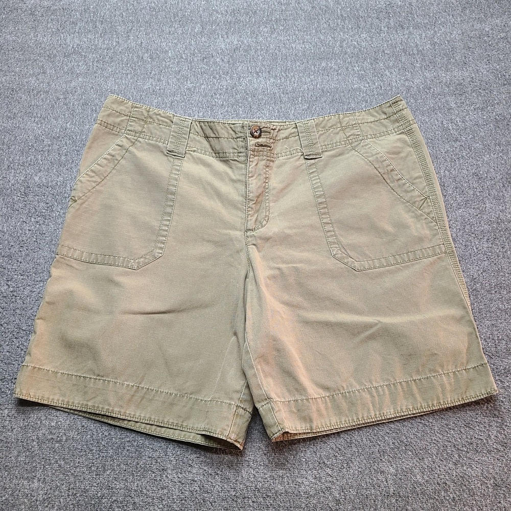 Eddie Bauer Ripstop Cargo Shorts Khaki Women's Size 14 Outdoor‎ Utility